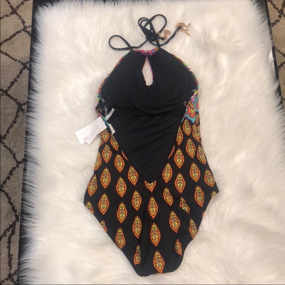 Trina Turk Moroccan Medallion High Neck One-Piece - Picture 5 of 8